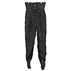 Vtg BOGNER Ski Pants Women's 6 Stirrup High Rise Snowboard Winter Black Floral